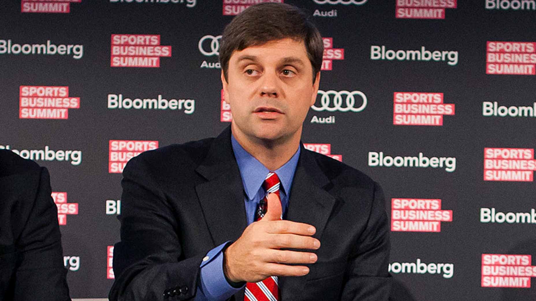 brian rolapp of the nfl speaks at a press conference.