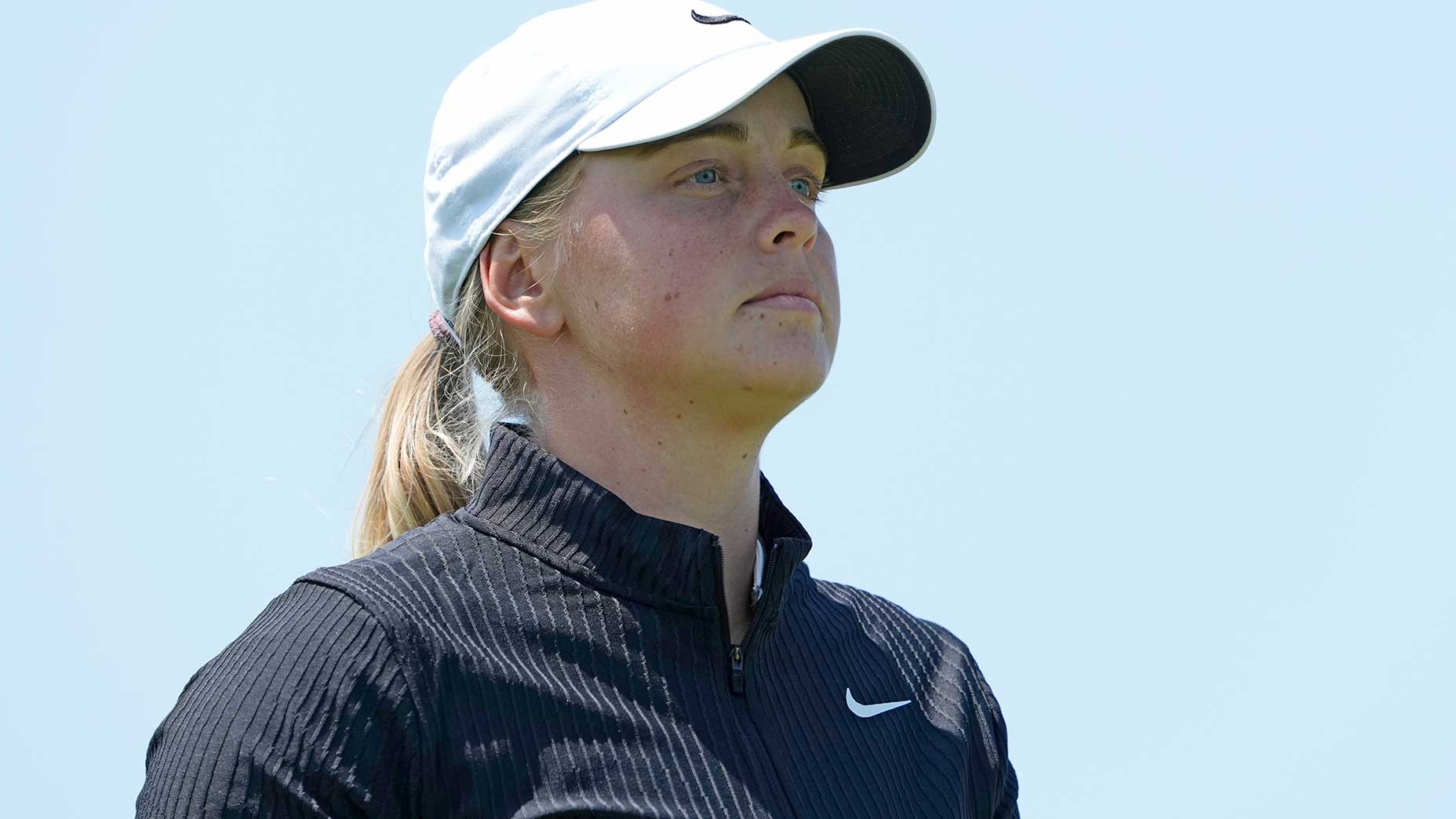 Maja Stark looks on during the third round of the U.S. Women's Open on Saturday at Erin Hills in Erin, Wis.