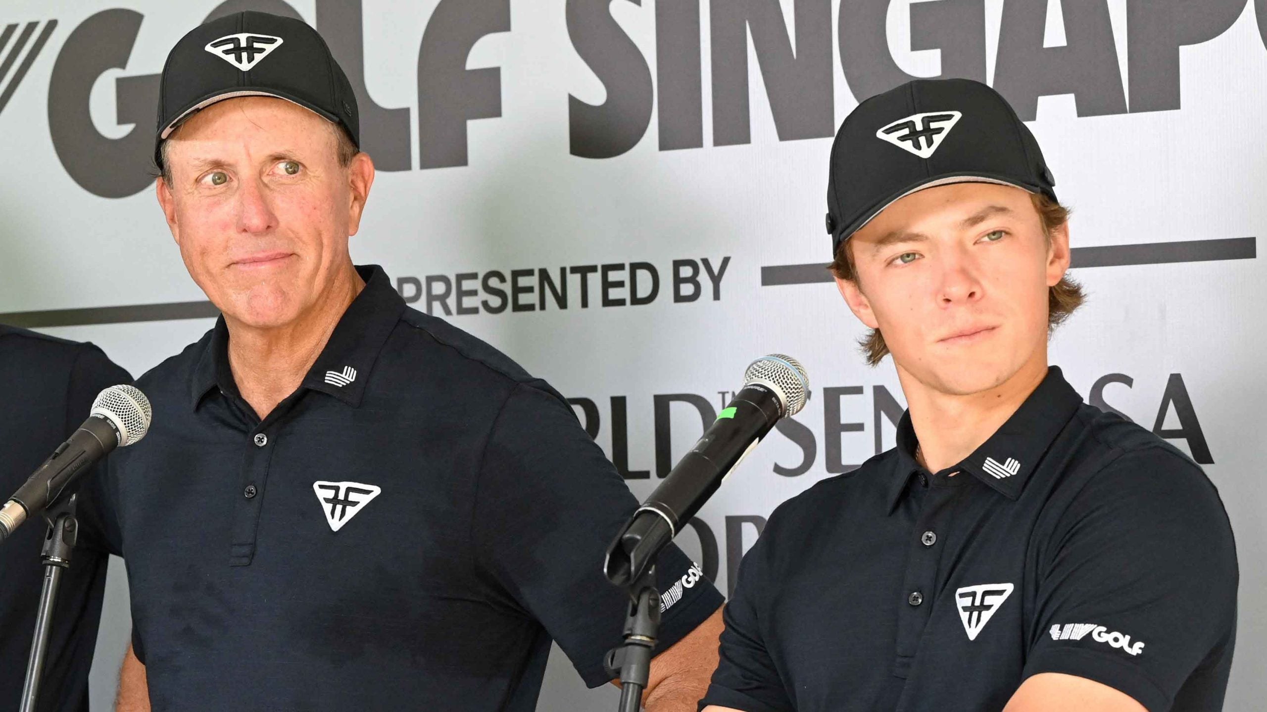 phil mickelson and james piot ahead of 2023 LIV singapore event