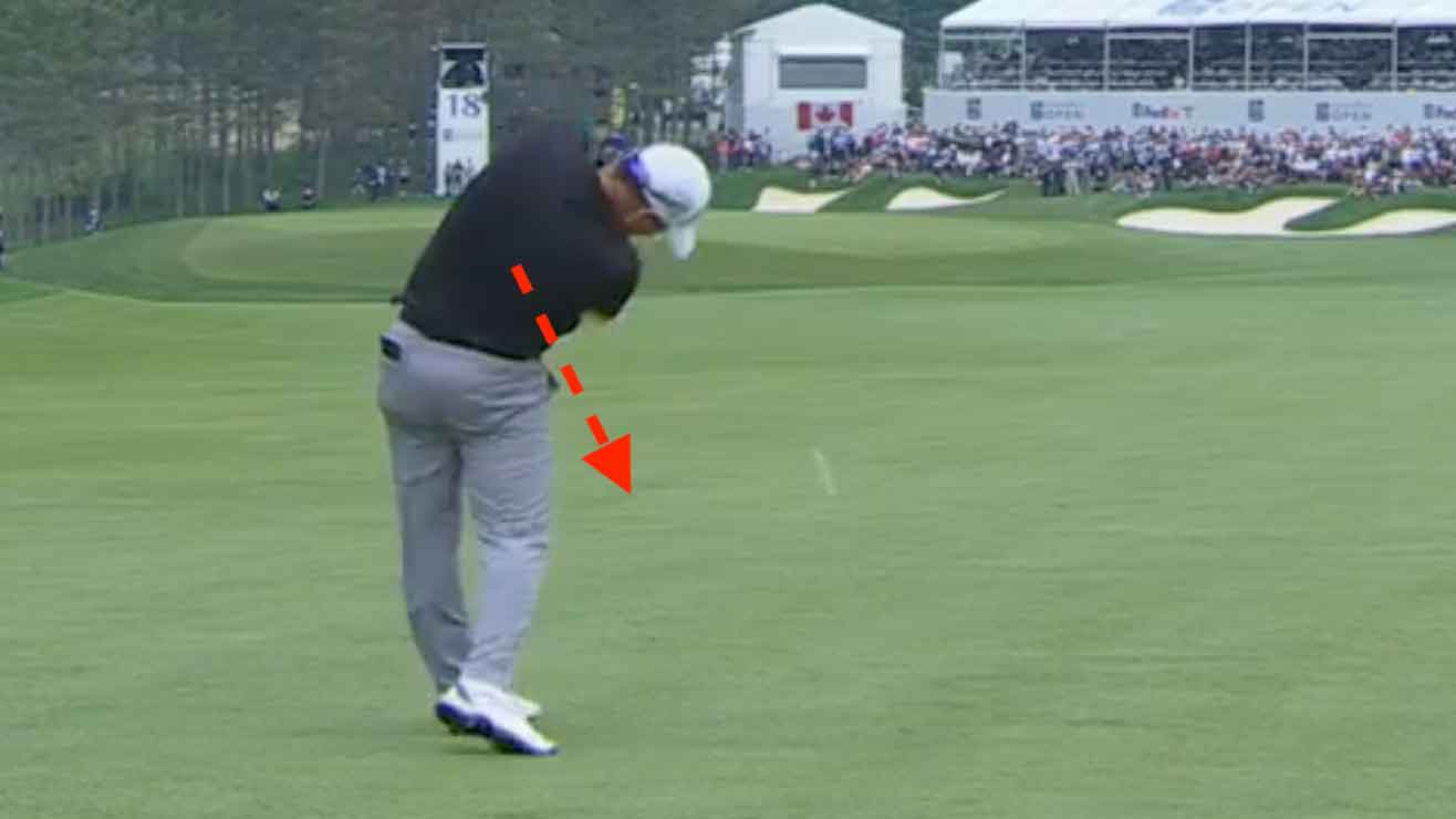 ryan fox hitting the 3-wood that won him the canadian open