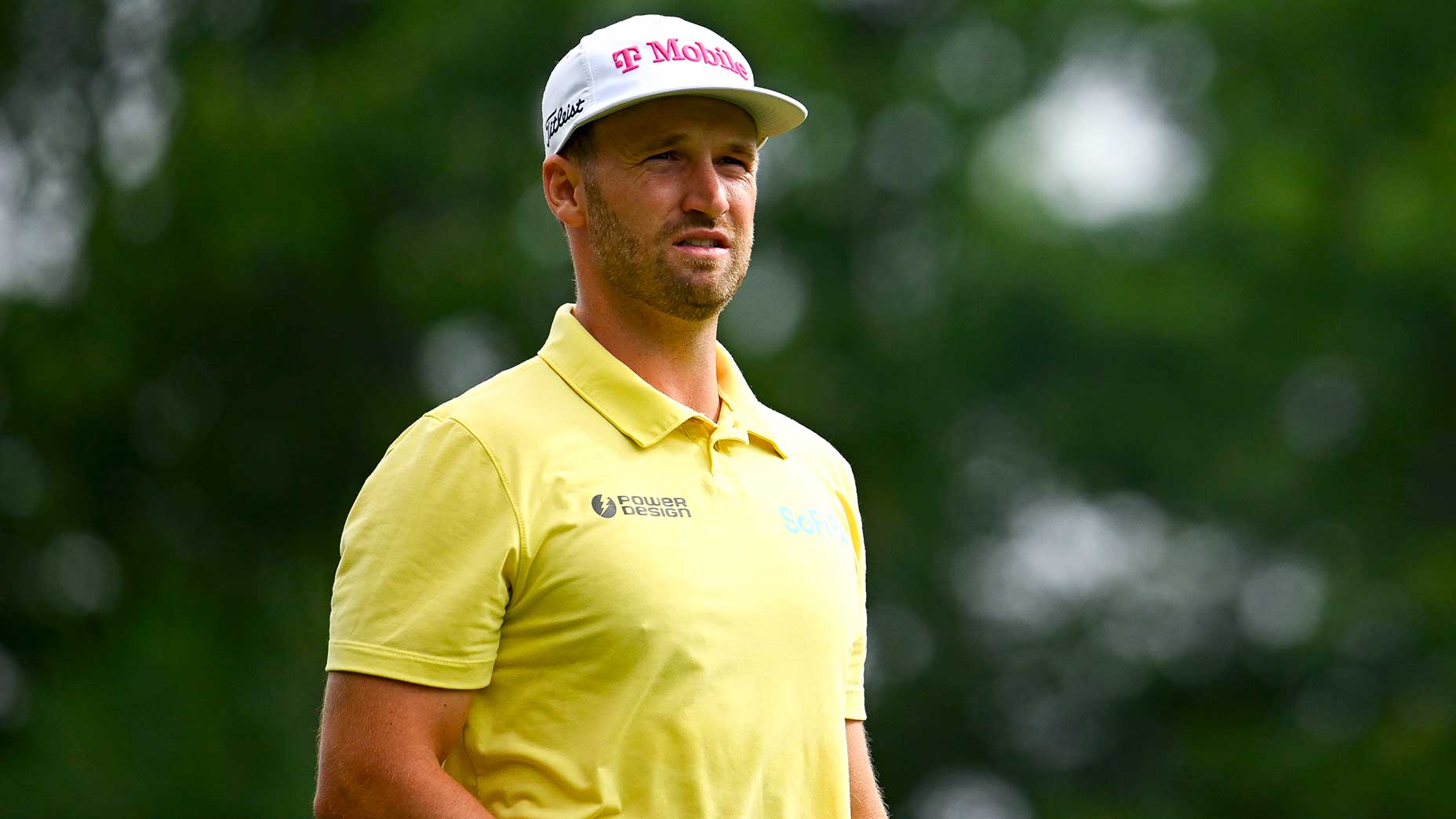 Wyndham Clark pictured during the first round of the Travelers Championship on Thursday at TPC River Highlands in Cromwell, Conn.
