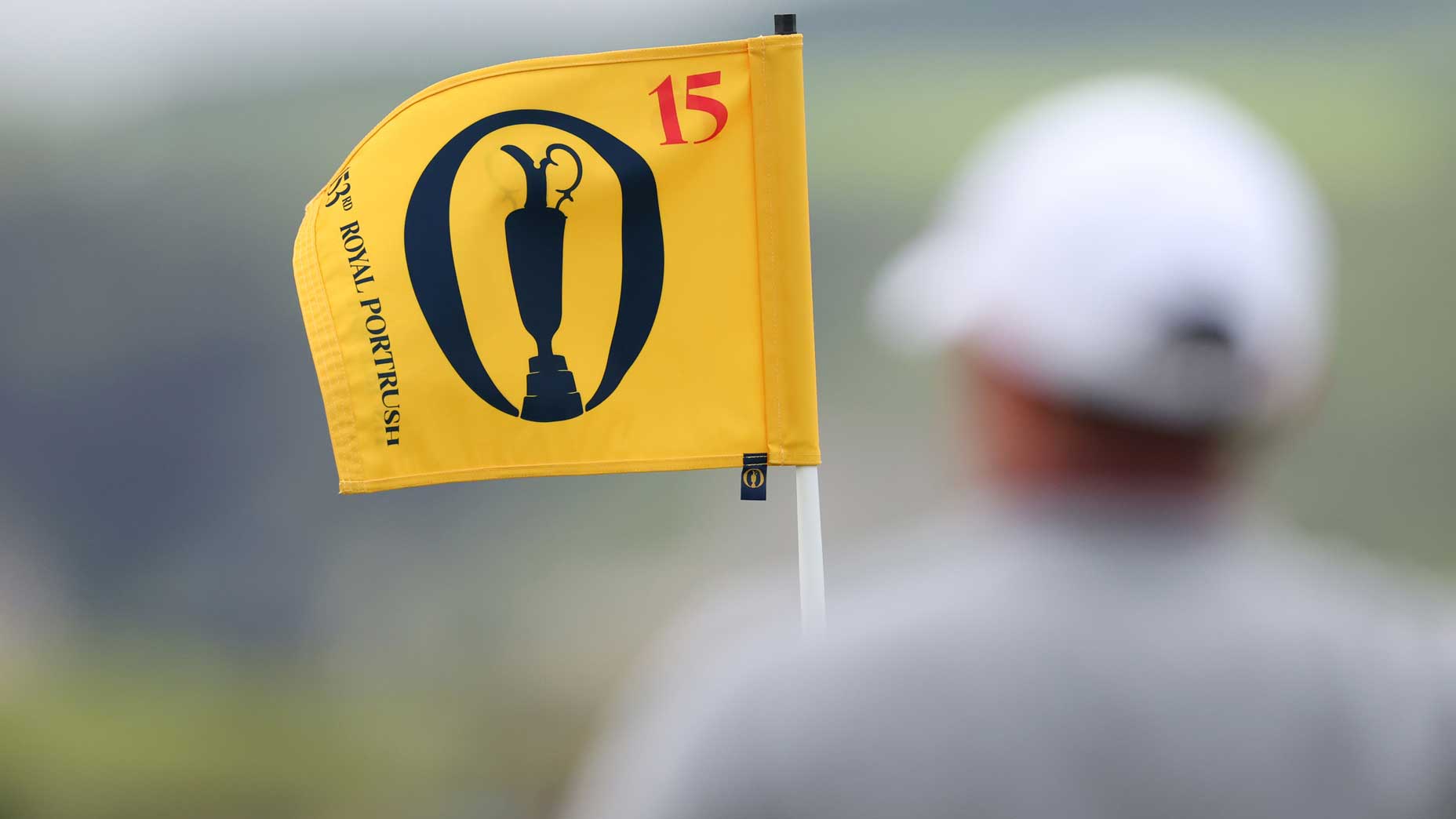 2025 Open Championship Saturday tee times: Open flag pictured on green at Royal Portrush.