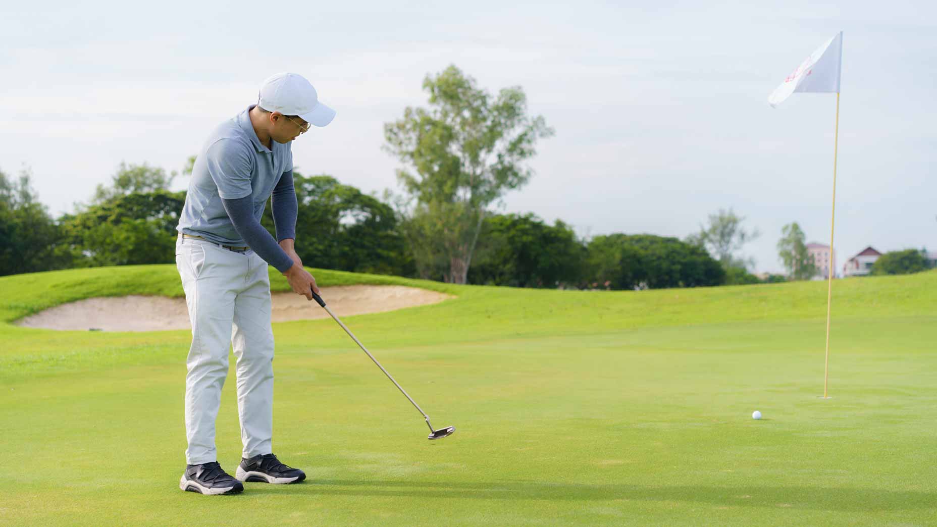 Golfer putting