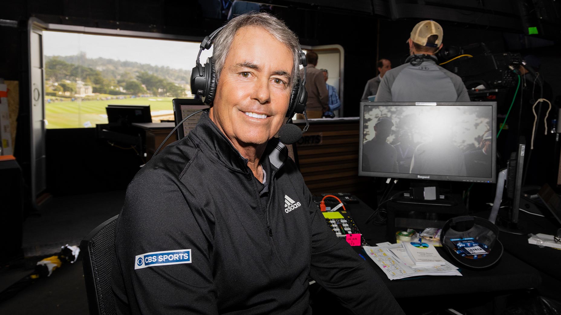 ian baker finch in the booth for CBS sports golf