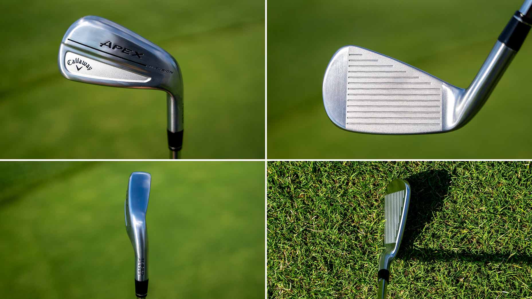 Callaway Ti Fusion 250 irons from all angles.