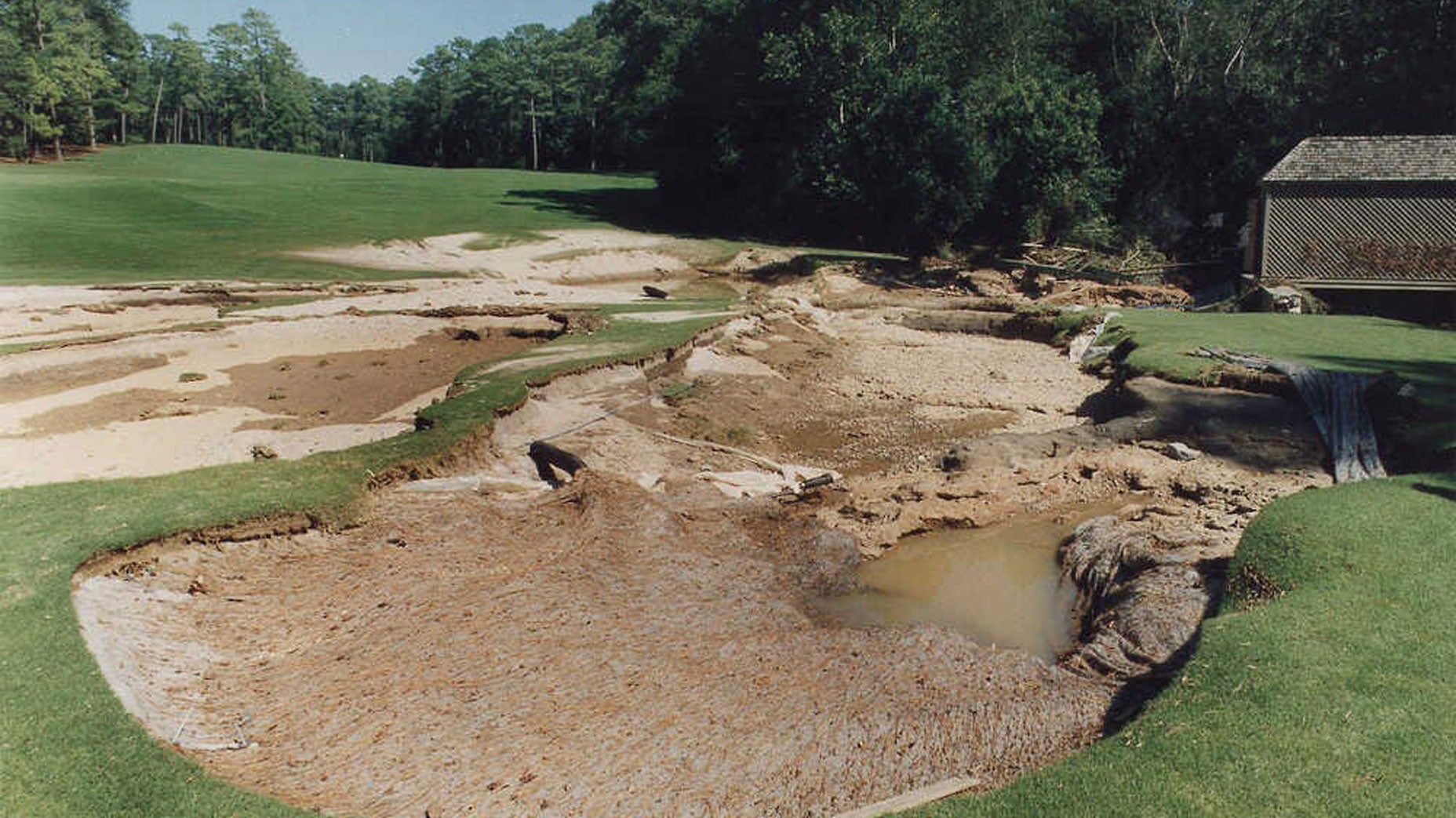 Off-season construction at Augusta National in 2025.