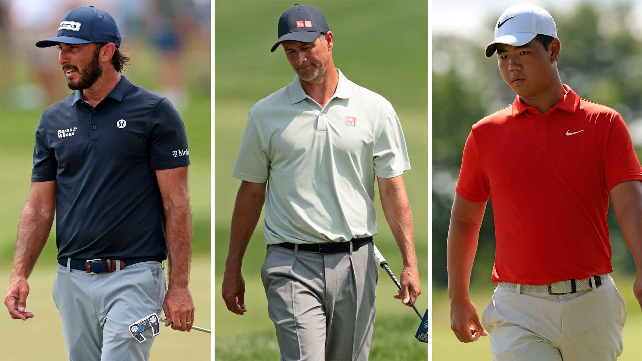 max homa, adam scott and tom kim at 3M Open