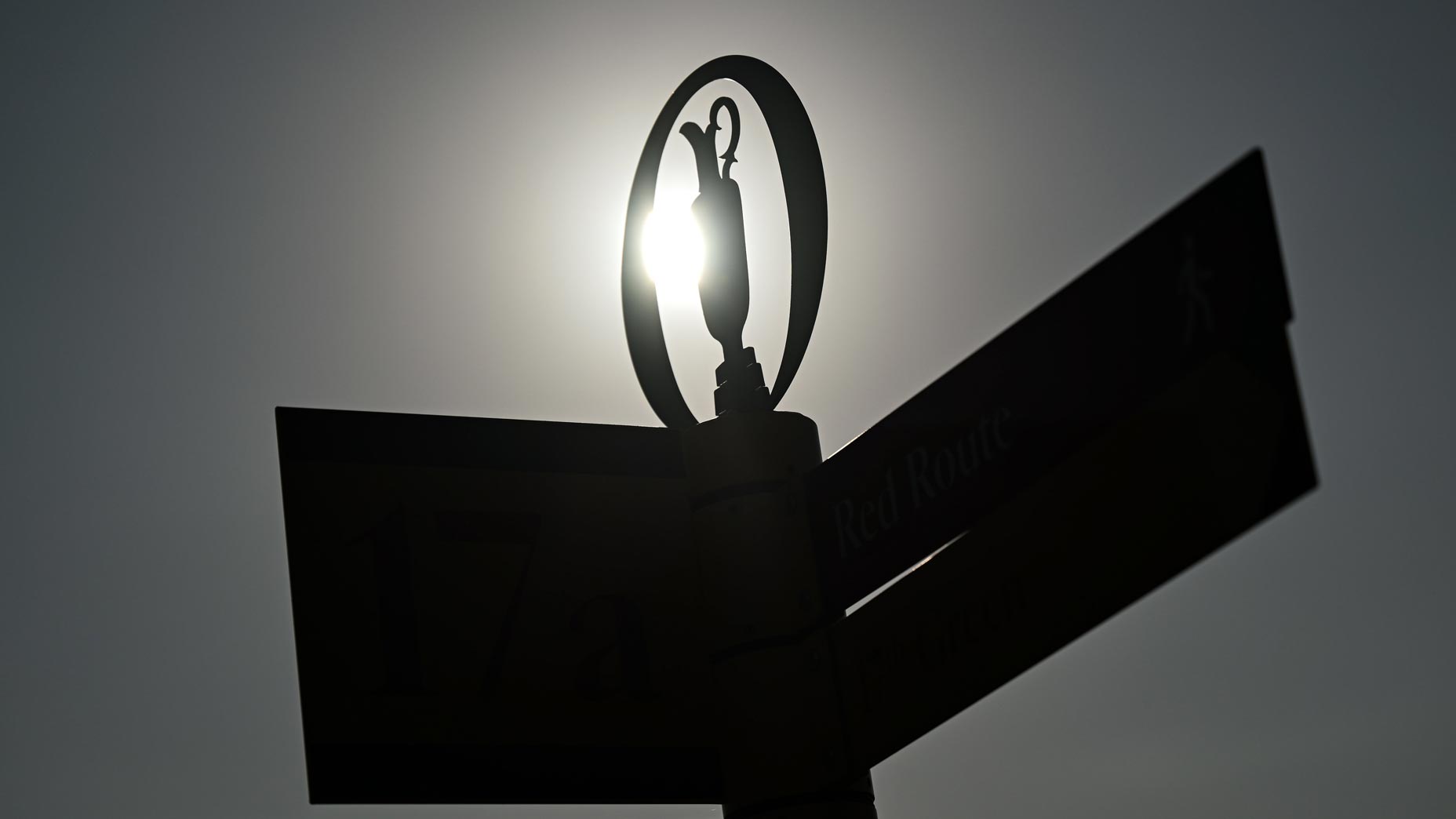 2025 Open Championship logo pictured at Royal Portrush.