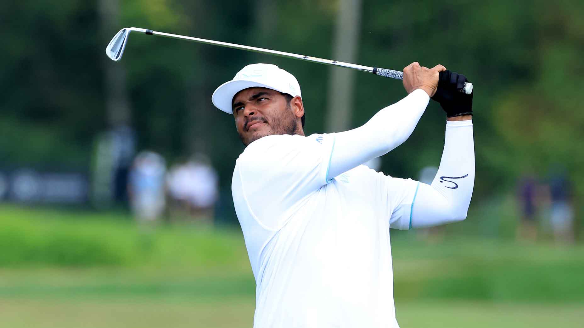 Sebastian Munoz during the first round at LIV Indianapolis