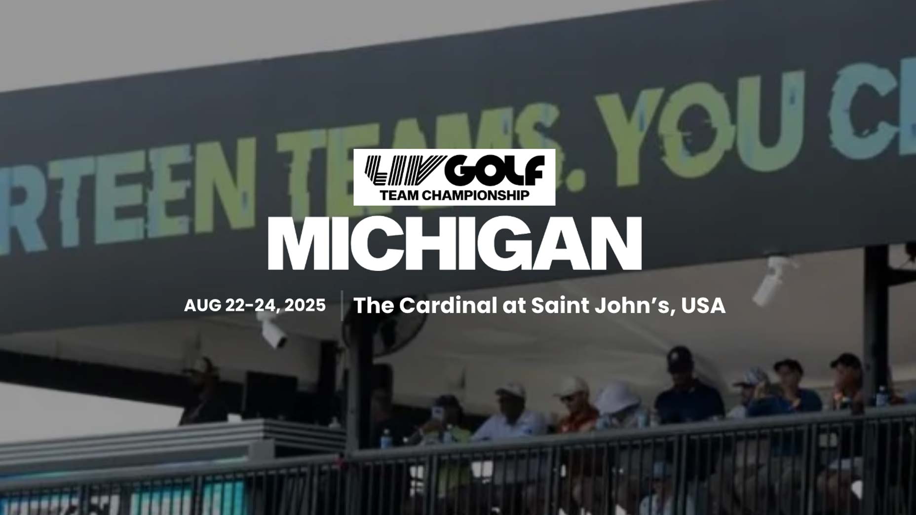 2025 LIV Michigan event promotion for the team championship event.