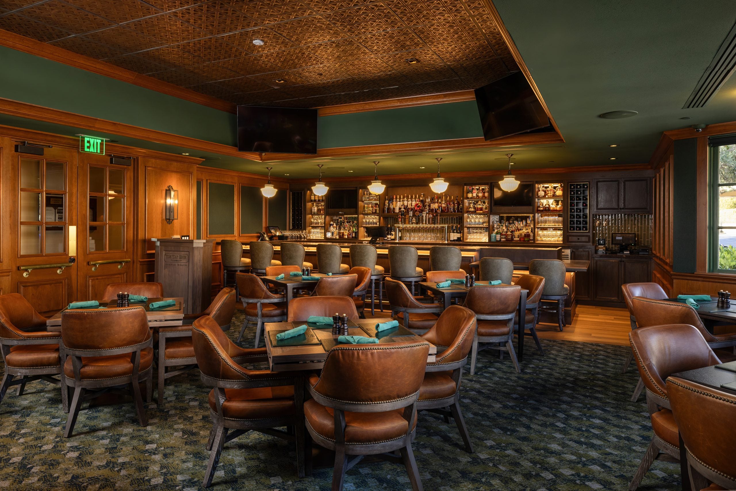 reopened tap room at pebble beach