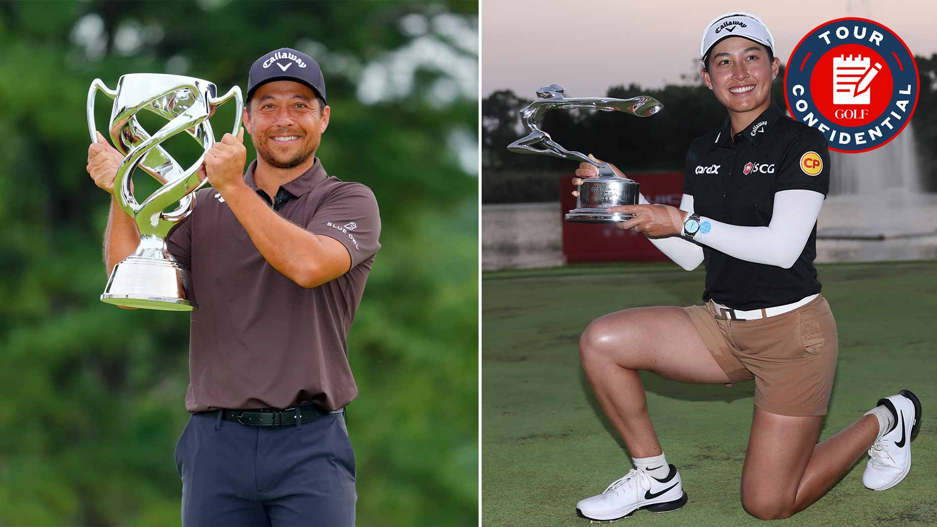 Xander Schauffele and Jeeno Thitikul.