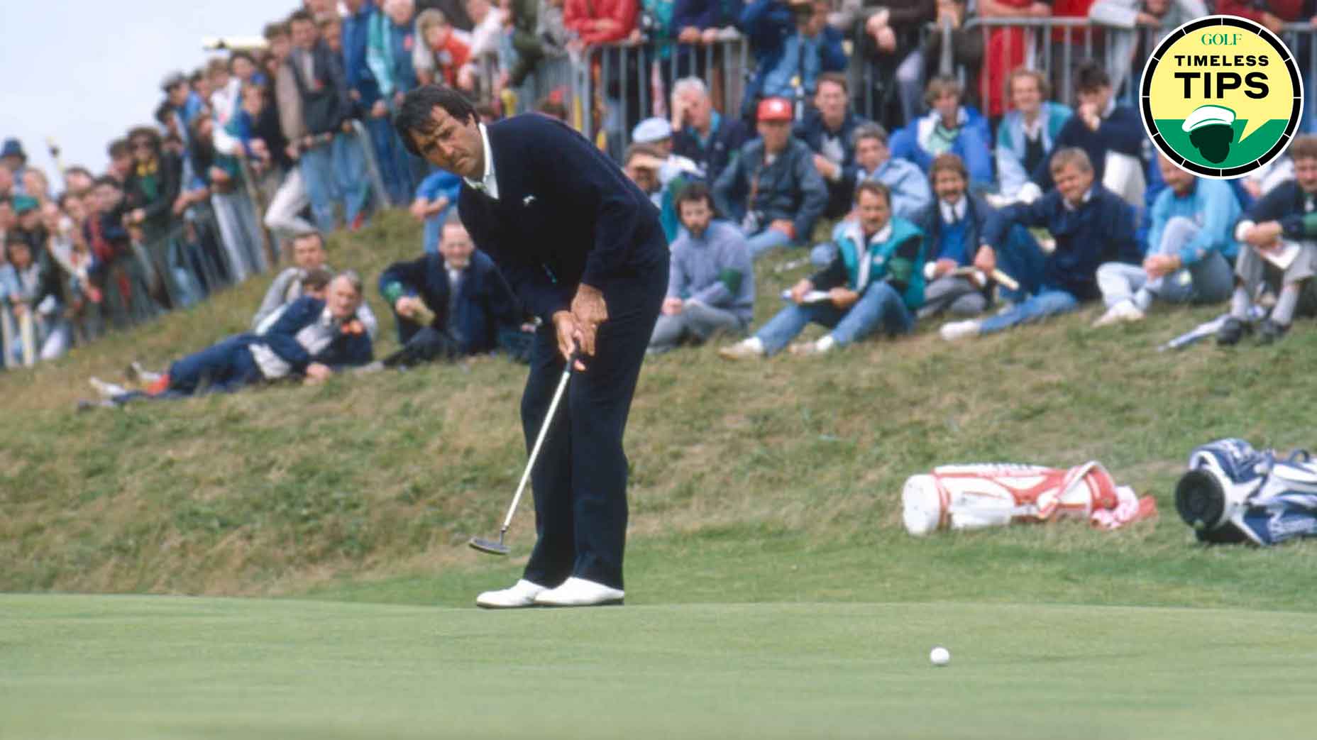 seve ballesteros hits putt during the 1988 open championship at Royal Lytham & St Annes Golf Club