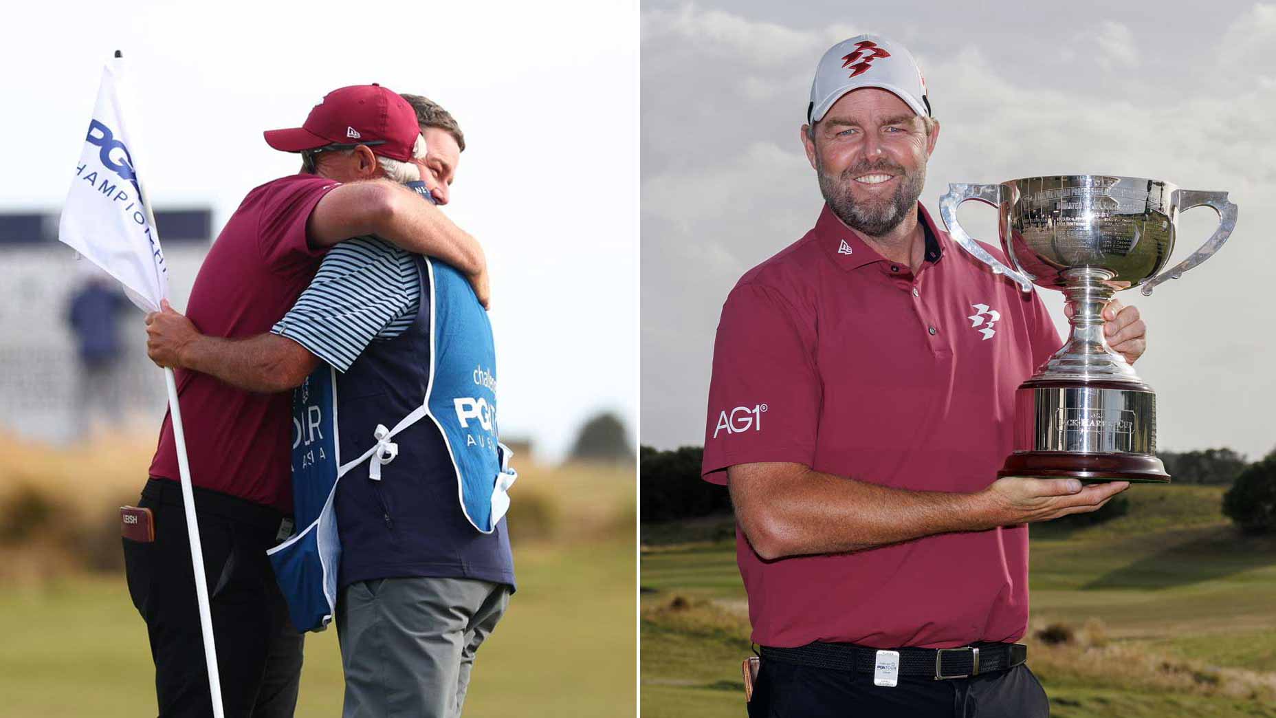 'Brutally tough day': LIV pro overcomes 7 Sunday bogeys to win (with dad as caddie)