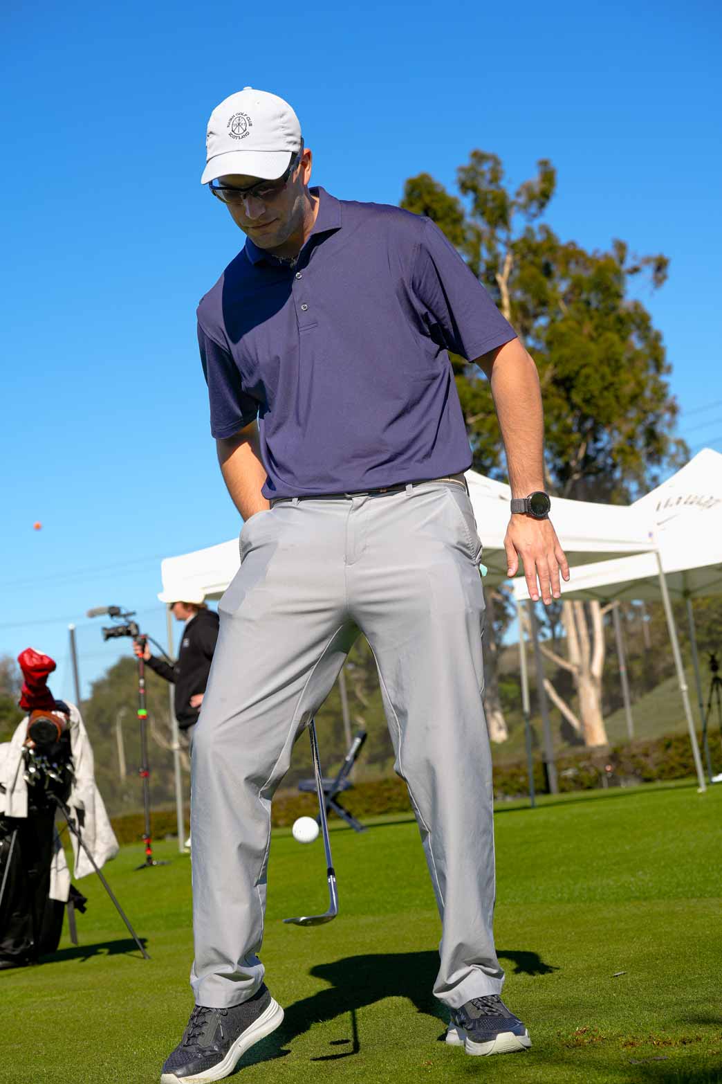 Jack Hirsh juggles a golf ball during Fully Fit 2026.