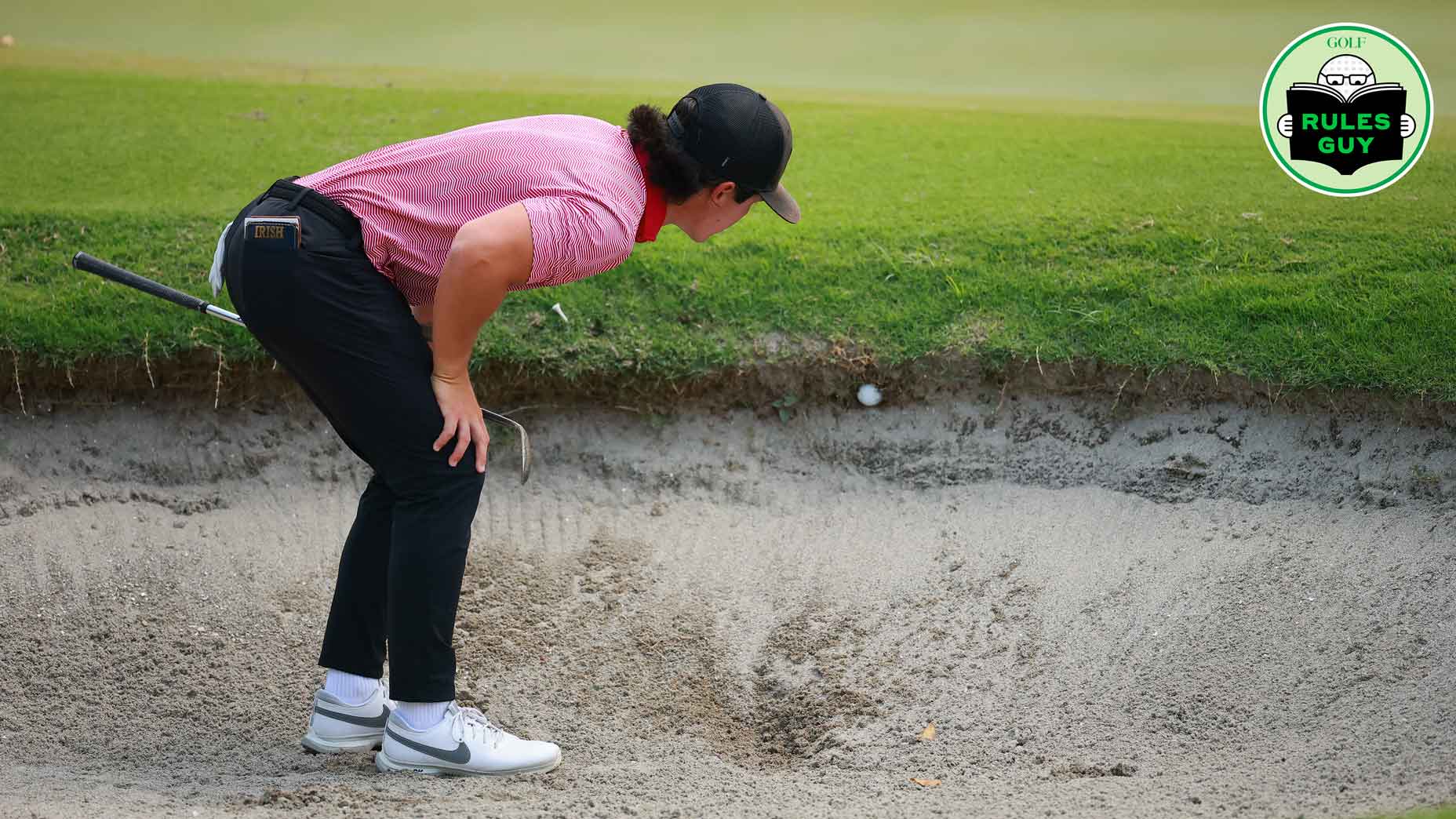 Golfer watches his ball embedded in the bunker during the final round of the The Panama Championship 2025 at Club de Golf de Panama on February 02, 2025 in Panama, Ciudad de Panama. (Photo by Hector Vivas/Getty Images)
