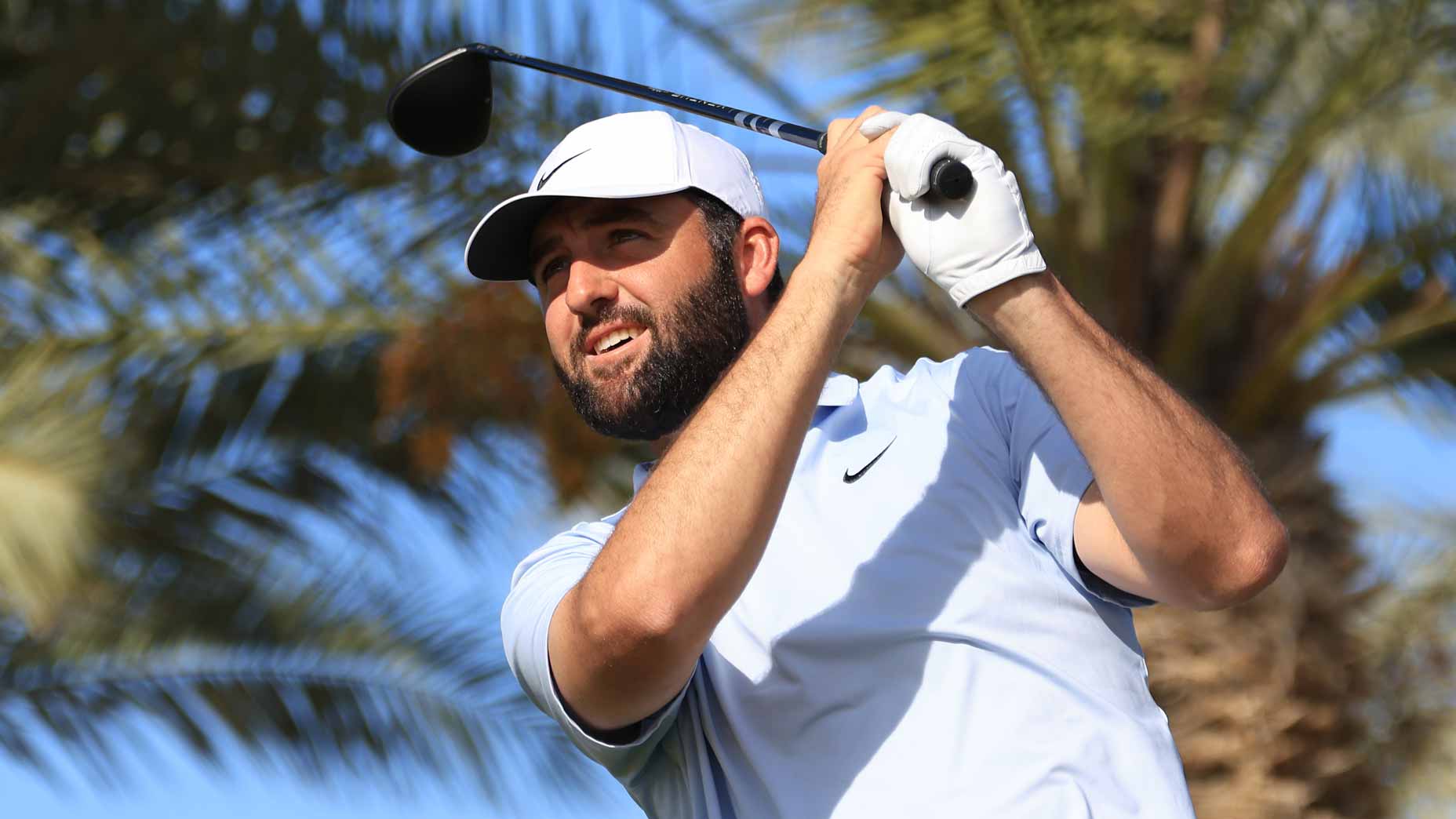 Scottie Scheffler plays shot during the PGA Tour's 2026 American Express.