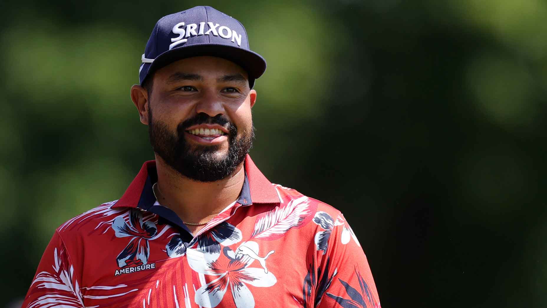 J.J. Spaun of the United States prepares to play a shot from the first tee during the second round of the Travelers Championship 2025 at TPC River Highlands on June 20, 2025 in Cromwell, Connecticut. (Photo by Andrew Redington/Getty Images)