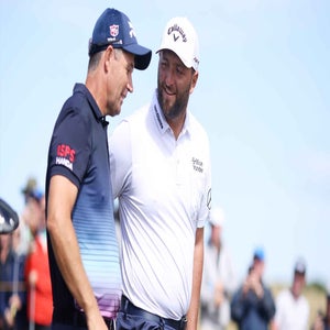 Padraig Harrigton talks to Jon Rahm