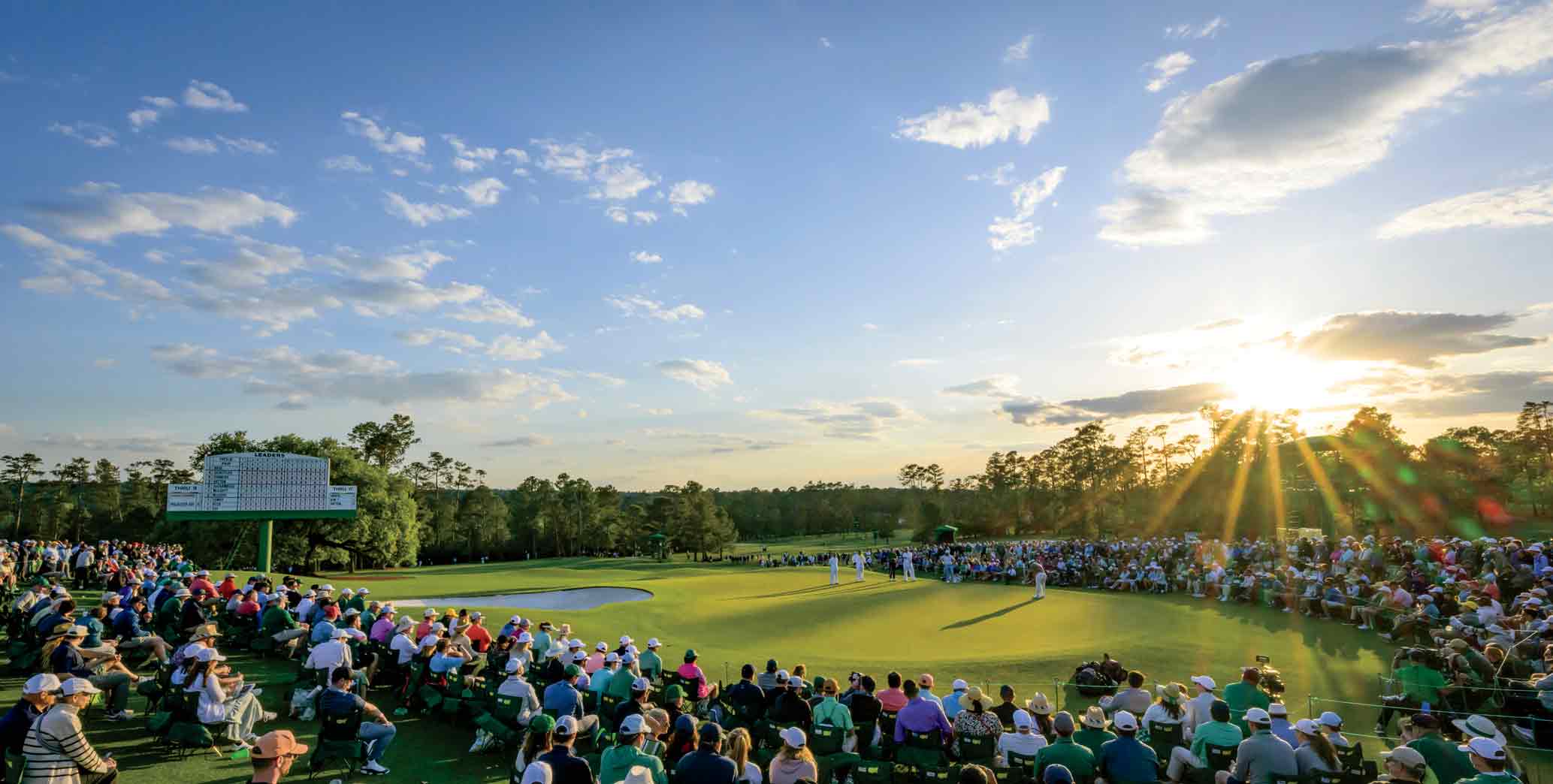 The scene is familiar: A huge gallery, 18’s iconic leaderboard and the sun setting on yet another memory at the Masters.