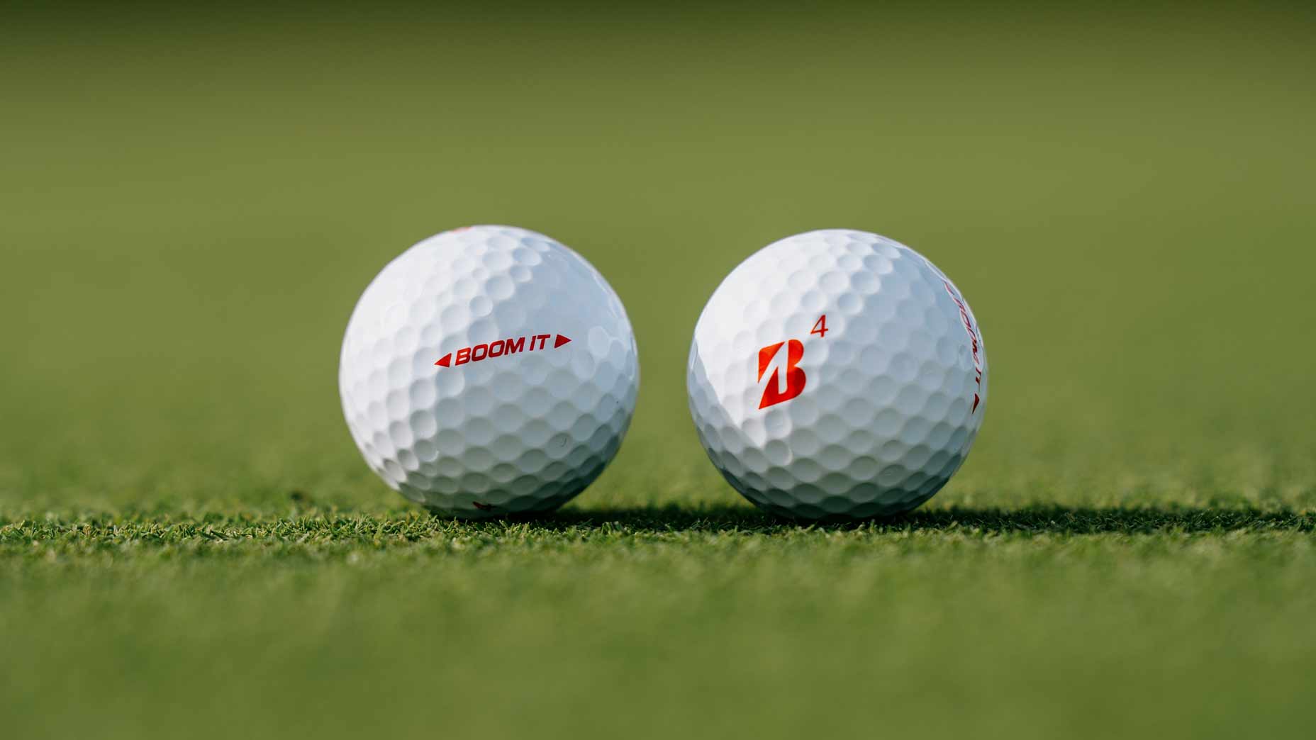 Bridgestone Boom It golf ball.