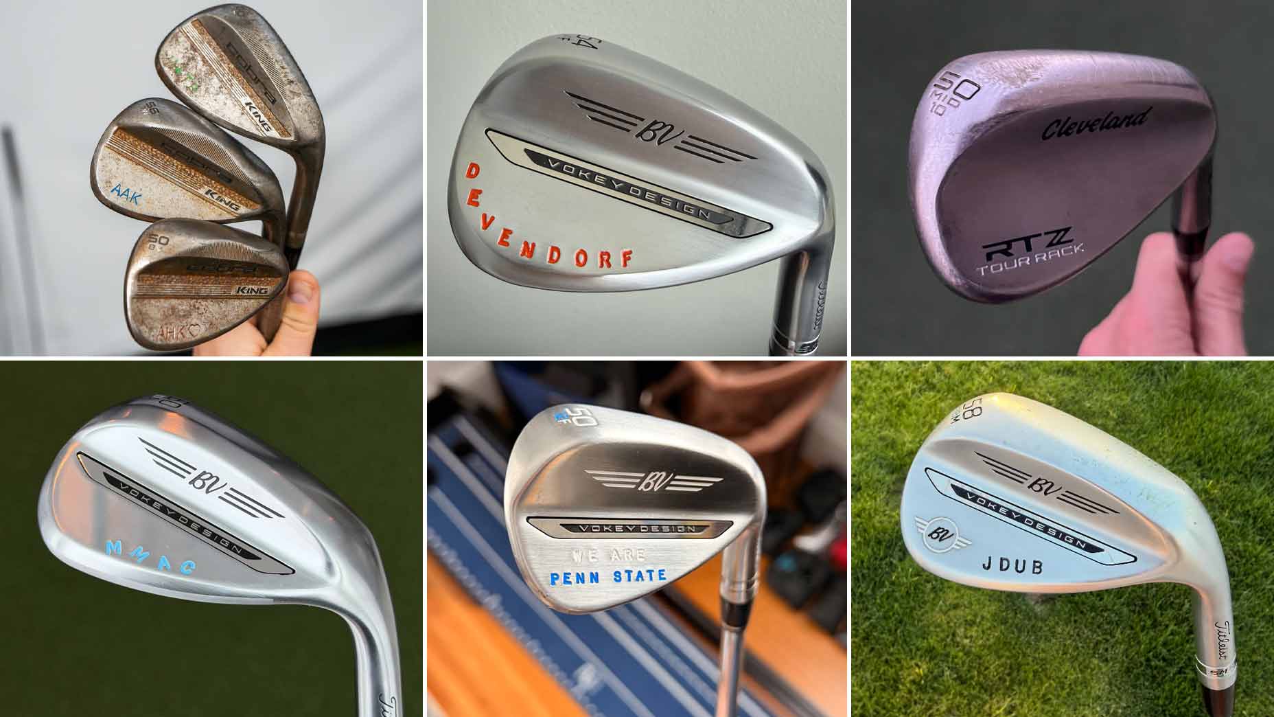 Fully equipped wedge selections.