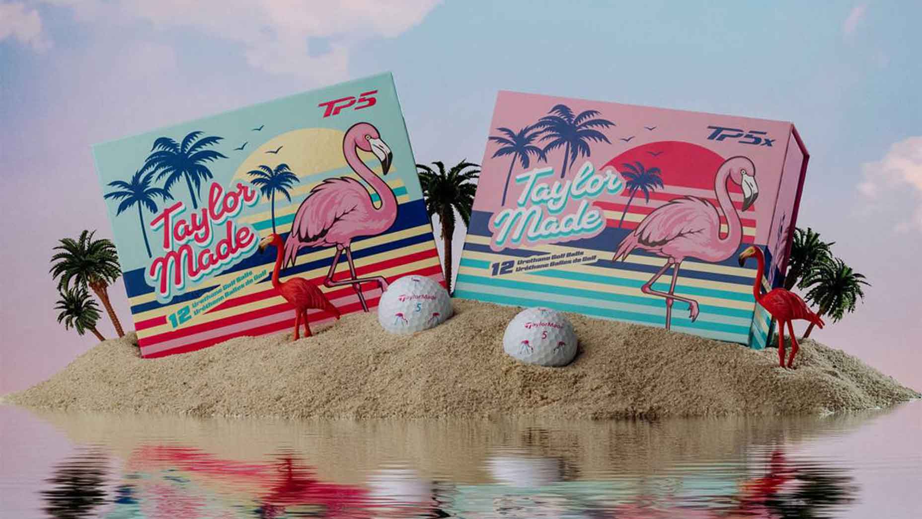 TaylorMade limited-edition Pix Flamingo golf balls