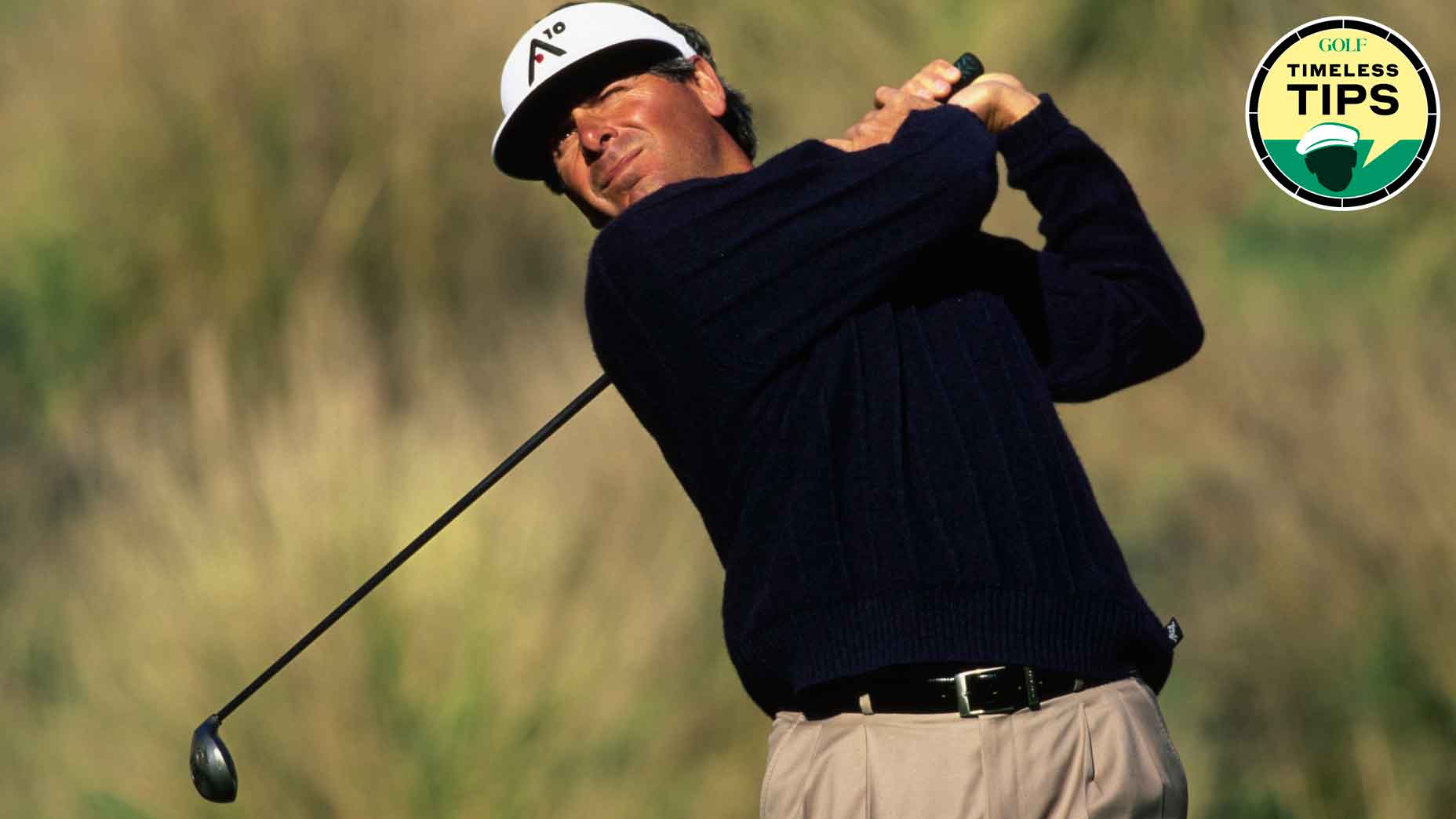 fred couples hits driver during the 2001 williams world challenge