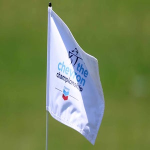 2026 Chevron Championship flag seen on course at the LPGA major.