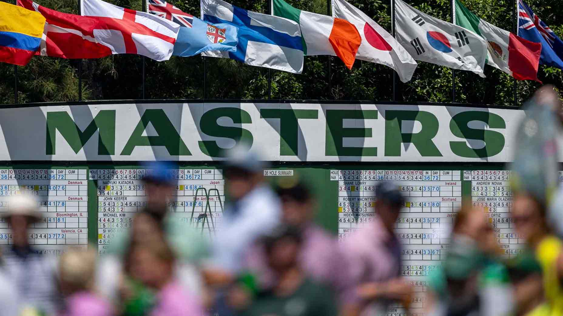 2026 Masters purse, payout breakdown: Scoreboard at Augusta National.
