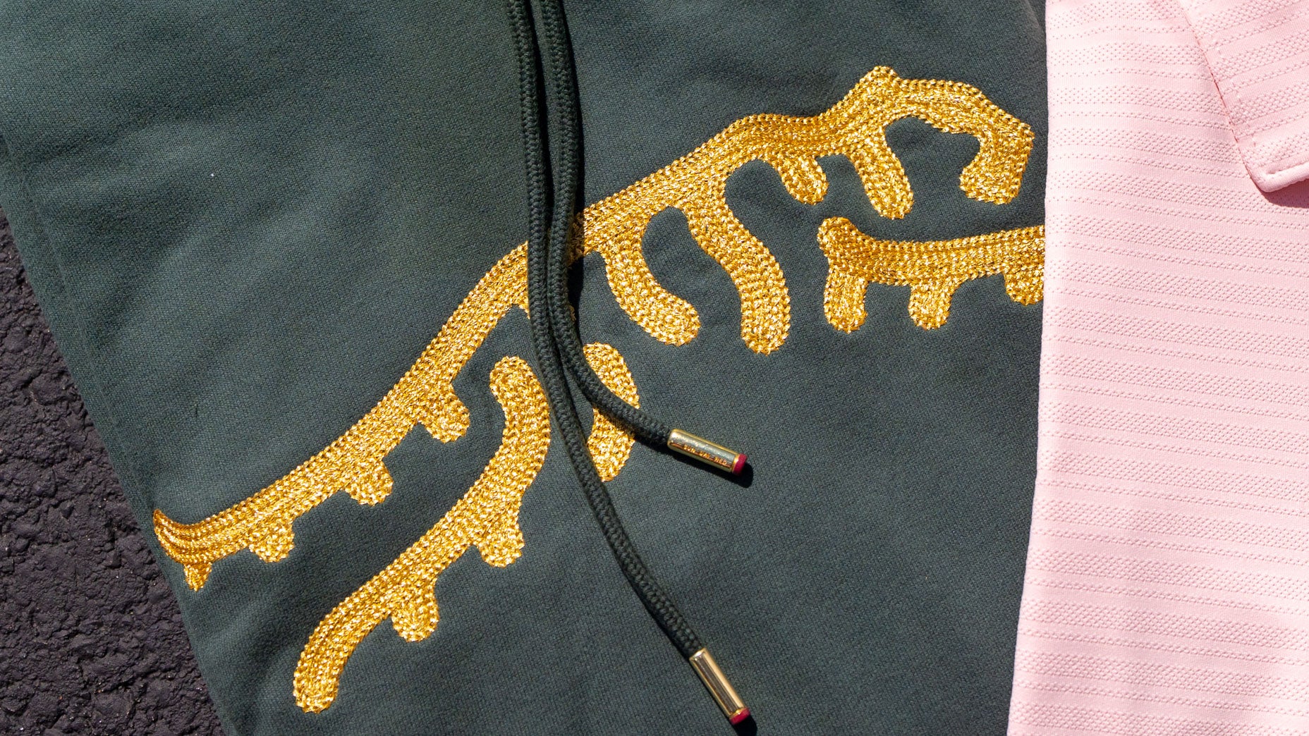Icon Chain Stitch Hoodie closeup