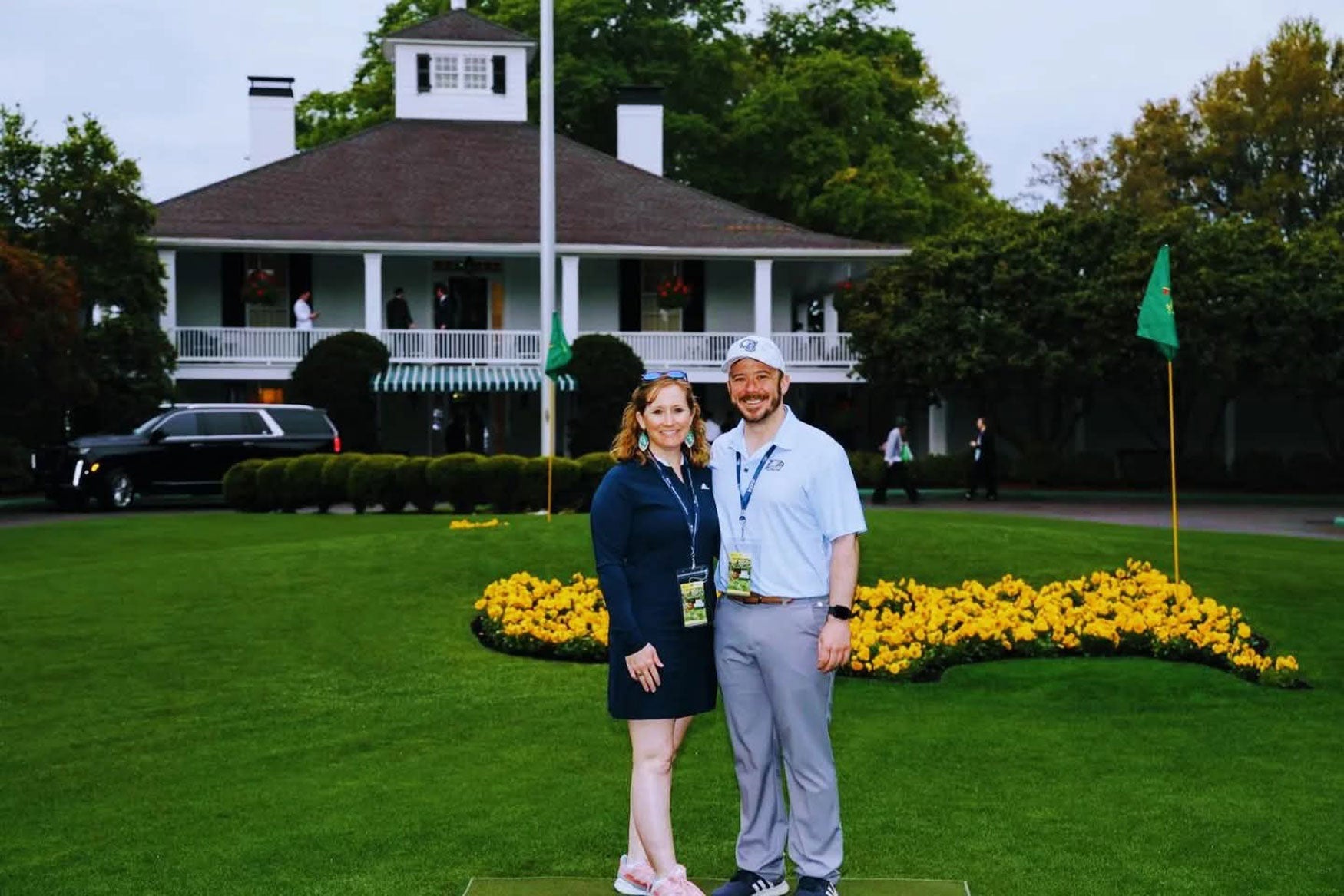 Daryle-Lynn Roberts and Danny Reed at Augusta National.