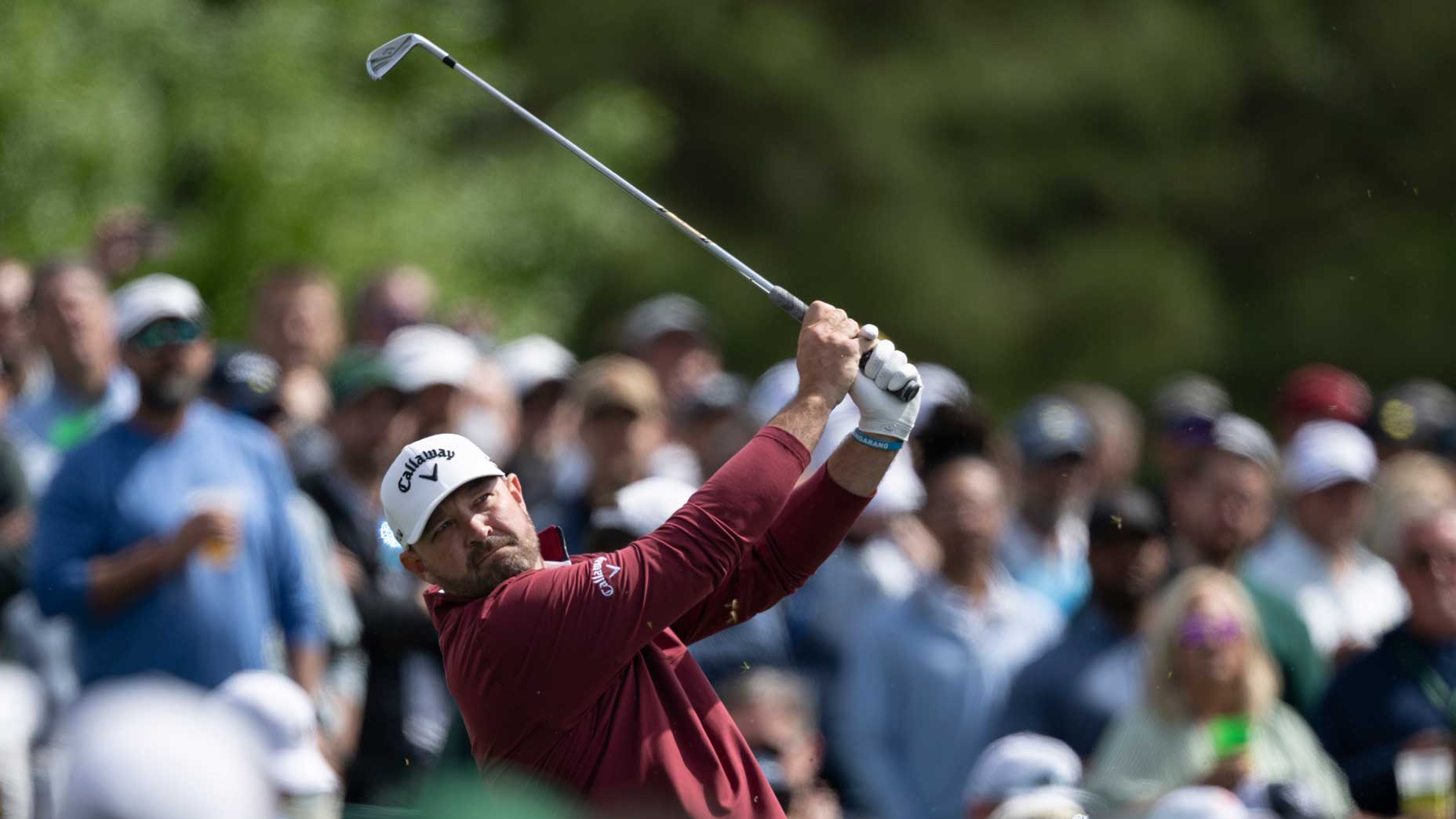 Brandon Holtz hits a shot at Augusta National