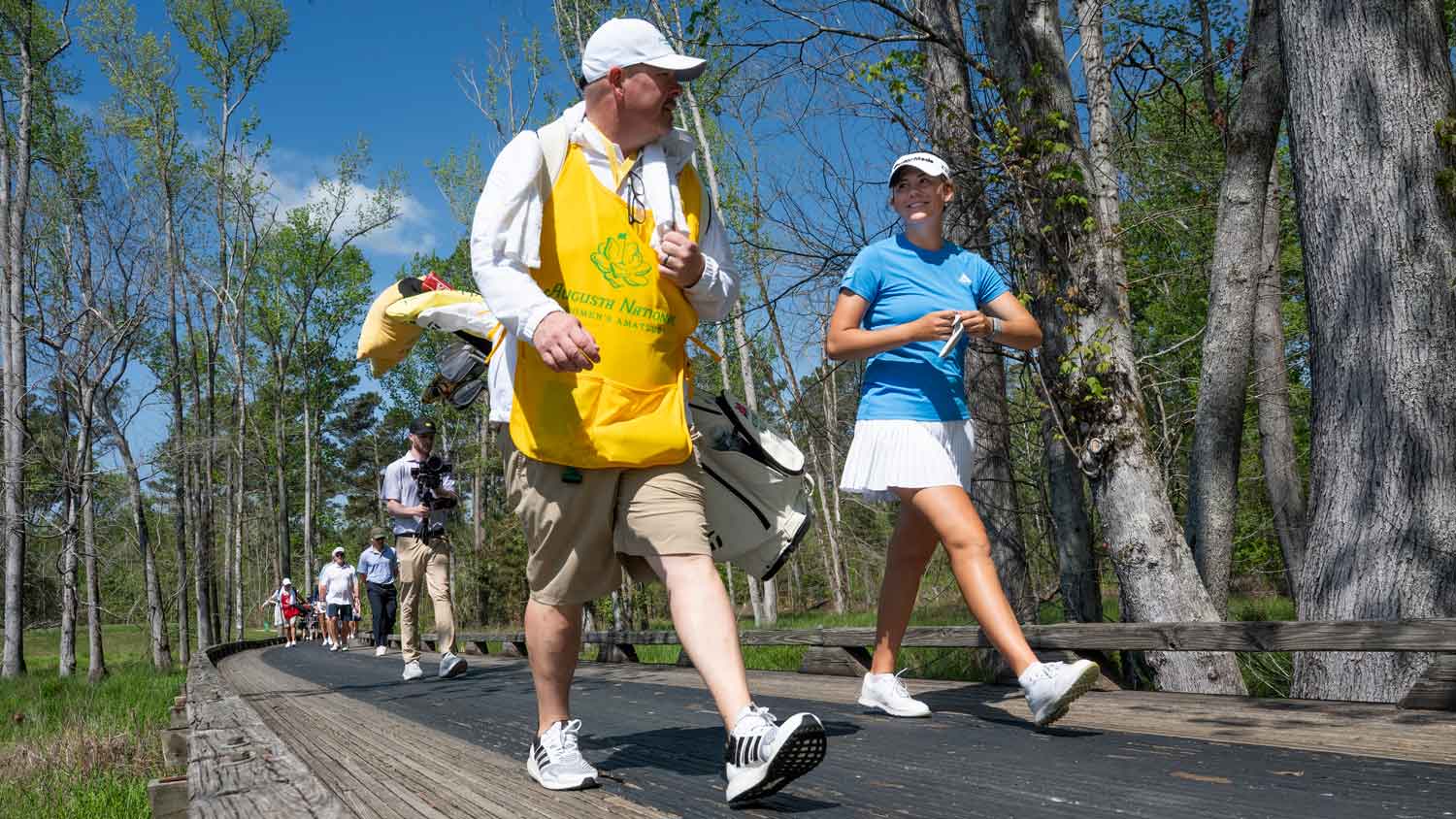 Asterisk Talley walks during the first round of the 2026 Augusta National Women's Amateur at Champions Retreat Golf Club