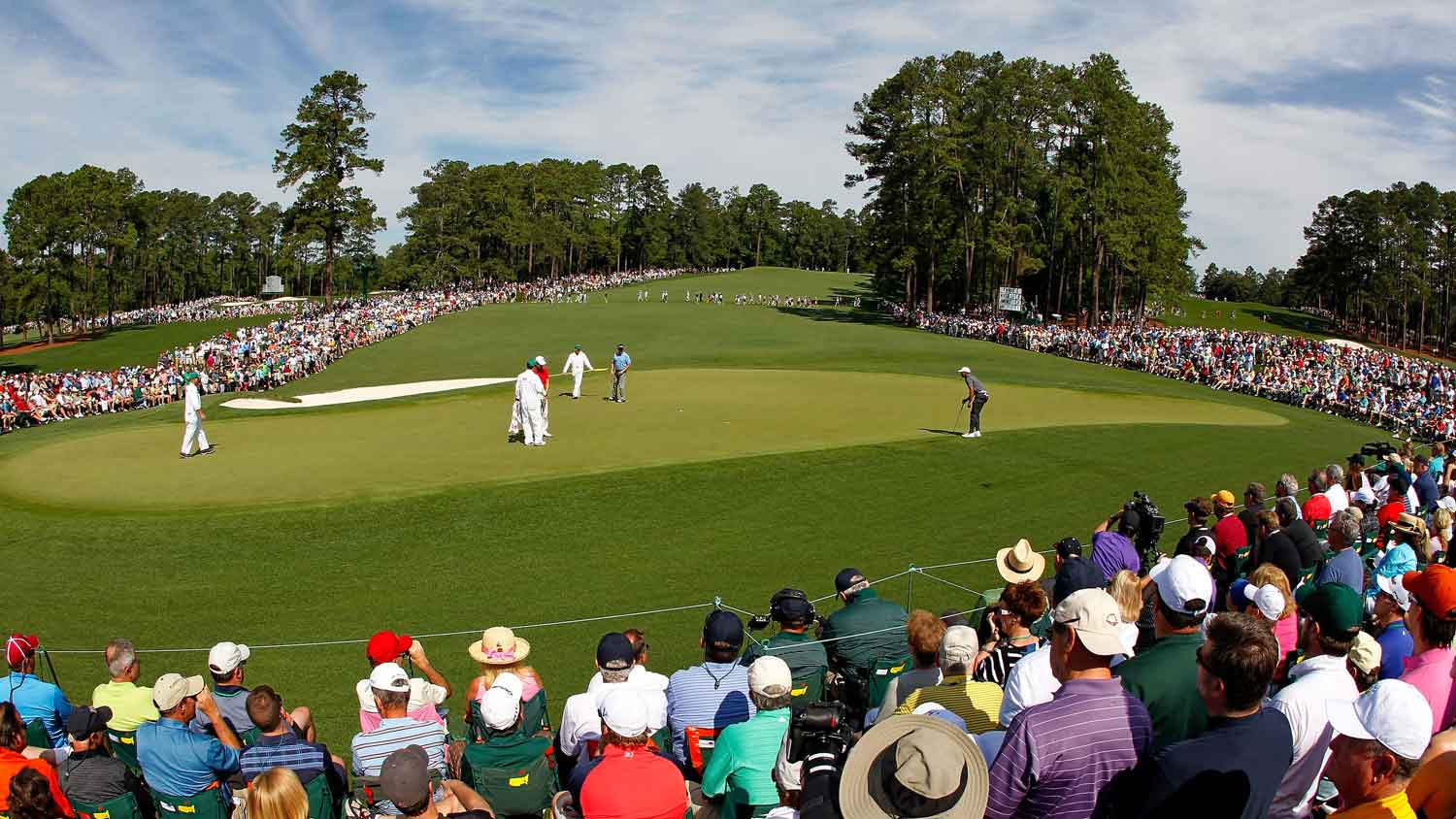 Tiger Woods putts on Augusta National's 2nd hole during the 2012 Masters. Here's Augusta National's length.