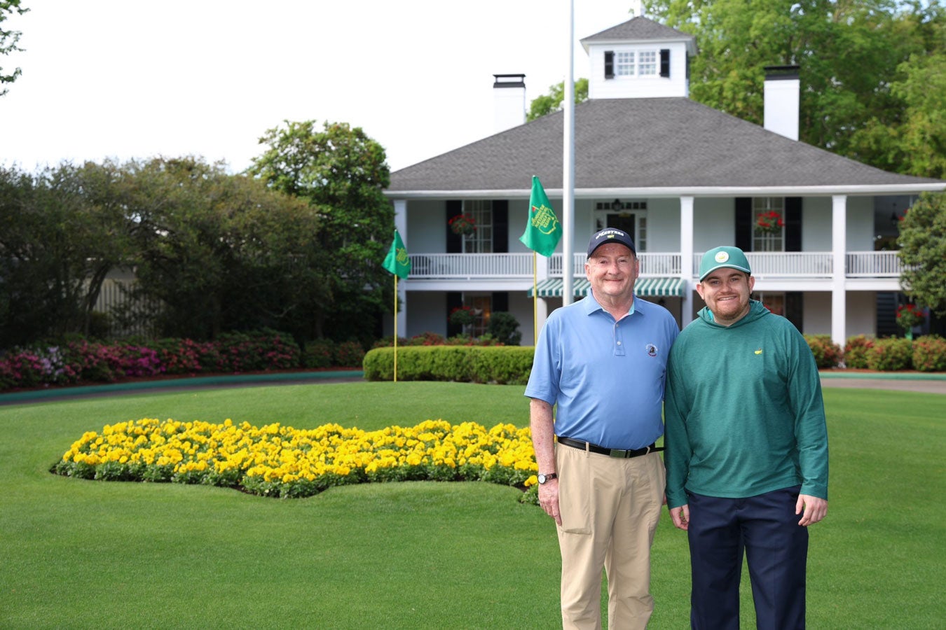 Cody Johnson and his dad at Augusta National.
