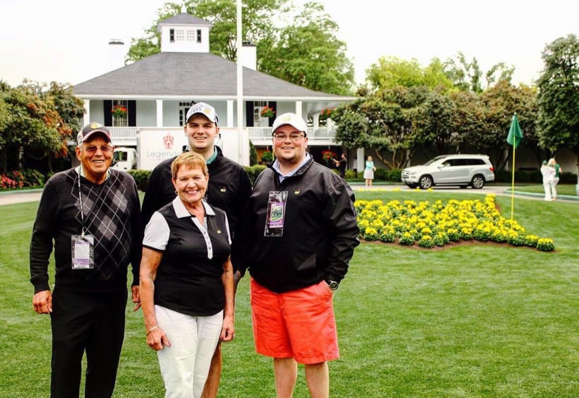 Kevin Gottlieb with his grandparents and his friend Jason in 2016.