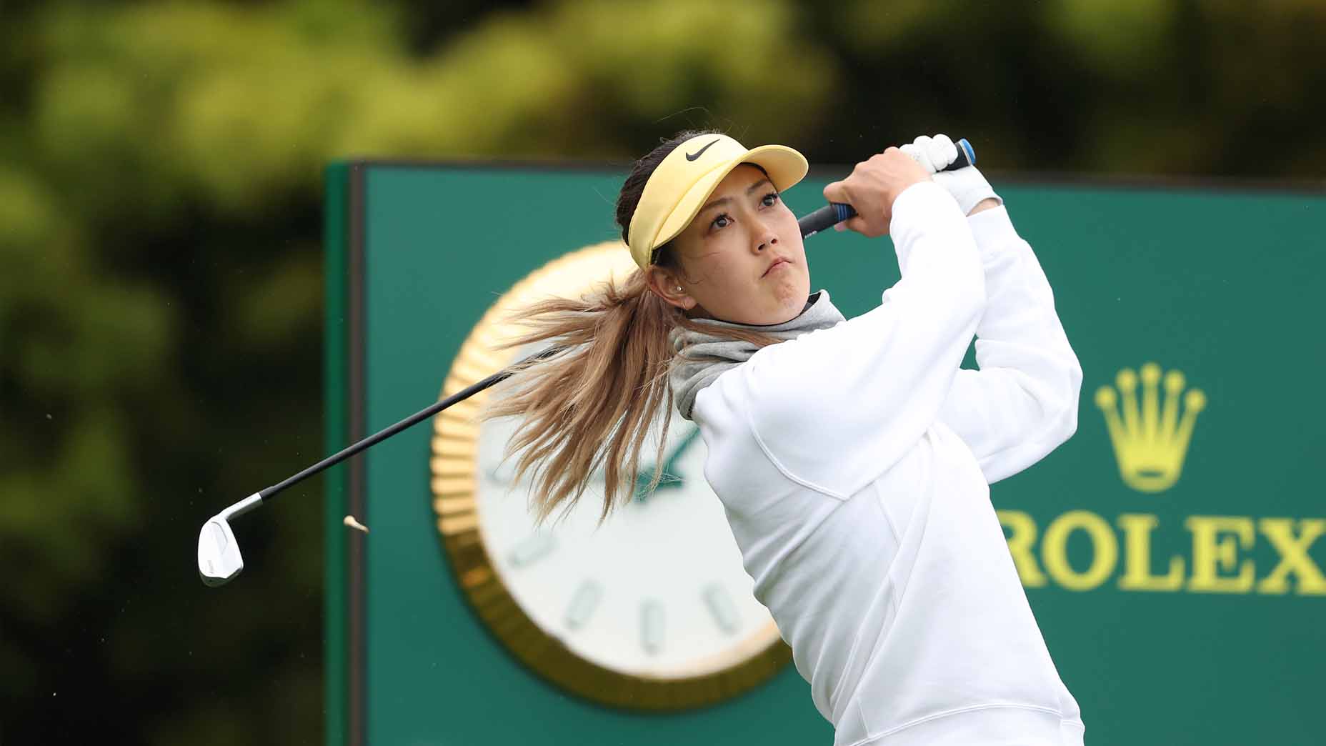 Michelle Wie West hits a shot at the 2023 U.S. Women's Open