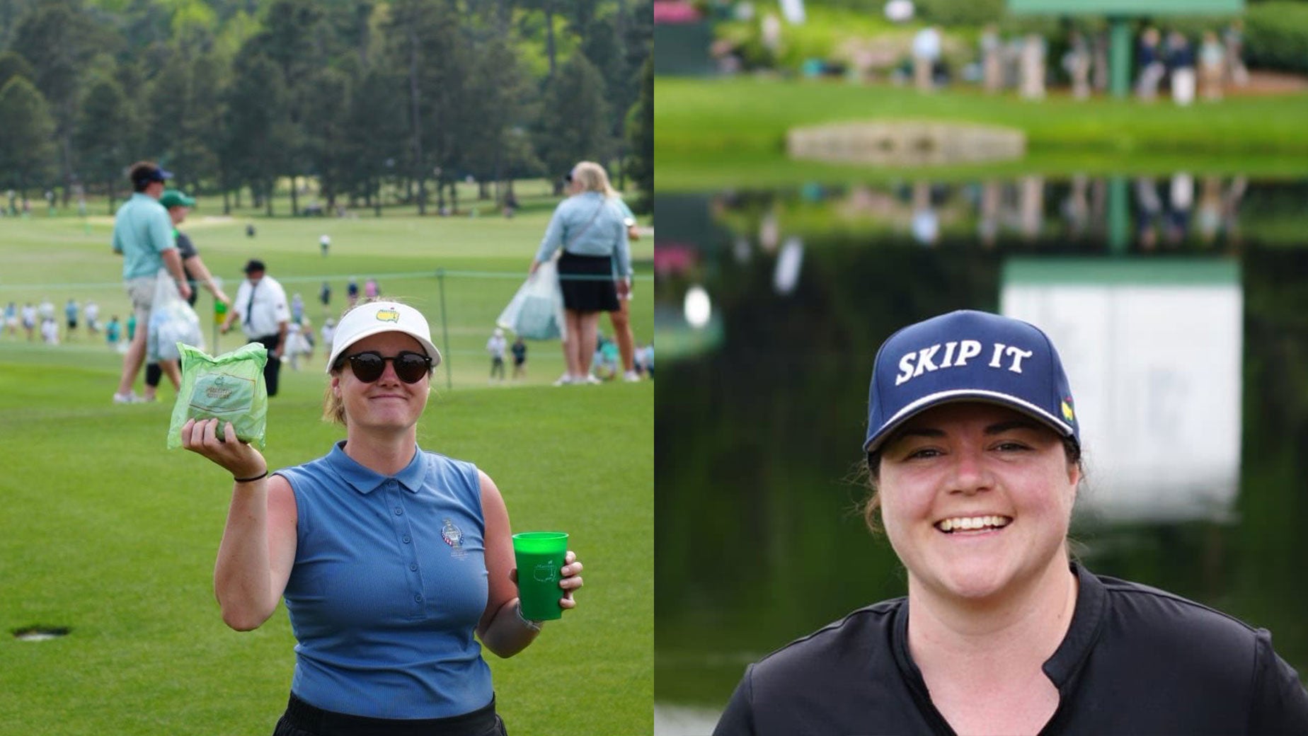 Nadine Burgess and her friend Chantal at the Masters.