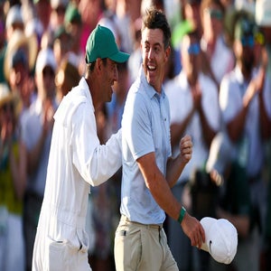 Rory McIlroy and Harry Diamond celebrate Masters victory No. 2.