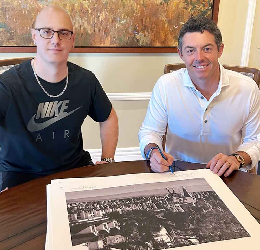 keegan hall's drawing of rory mcilroy at 2022 CJ Cup