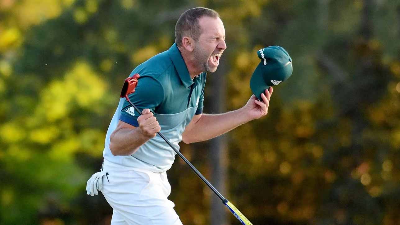 Serio Garcia celebrates winning the Masters. Here are 18 Masters facts you didn't know.