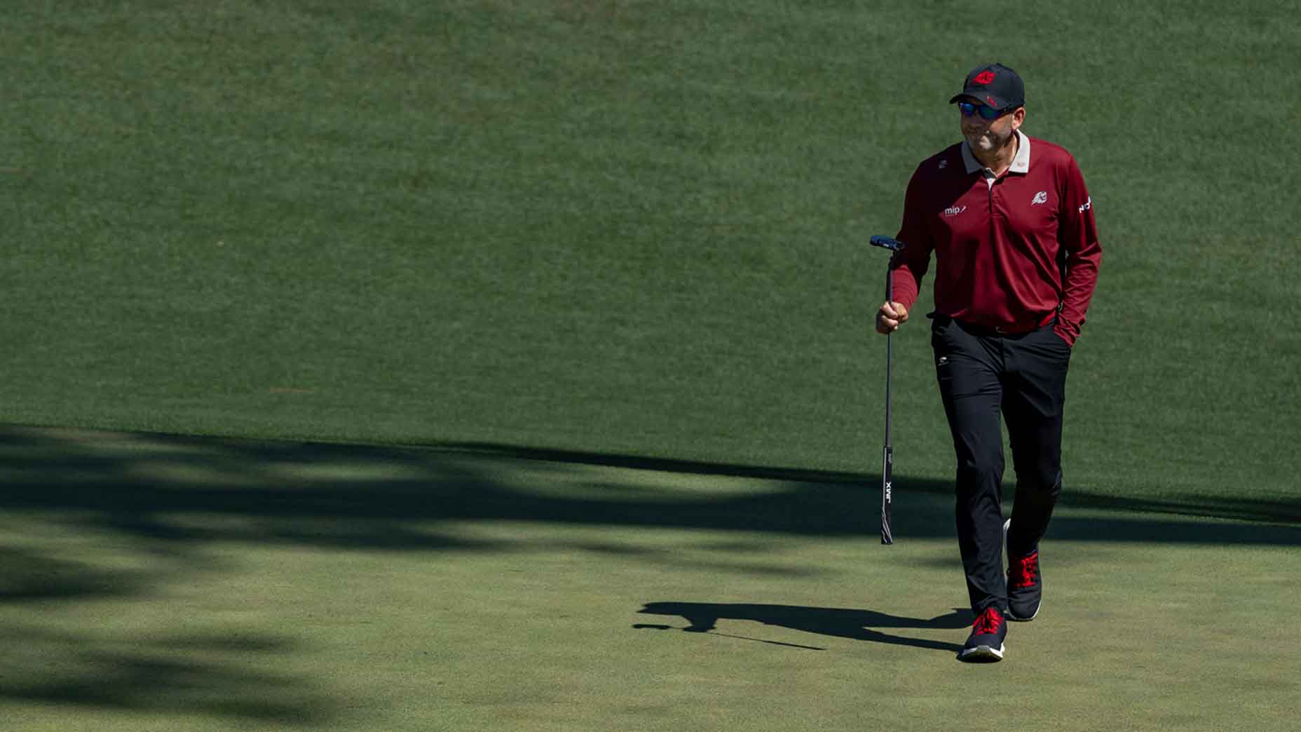 Sergio Garcia walks during the 2026 Masters