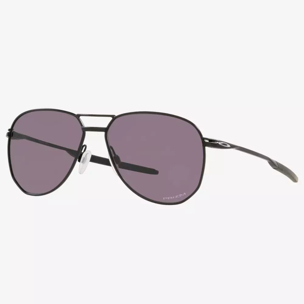 Black aviator-style sunglasses with dark lenses, thin metal frame, and adjustable nose pads—an ideal choice for those seeking the best golf deals for $100 or less. Shown against a plain white background.