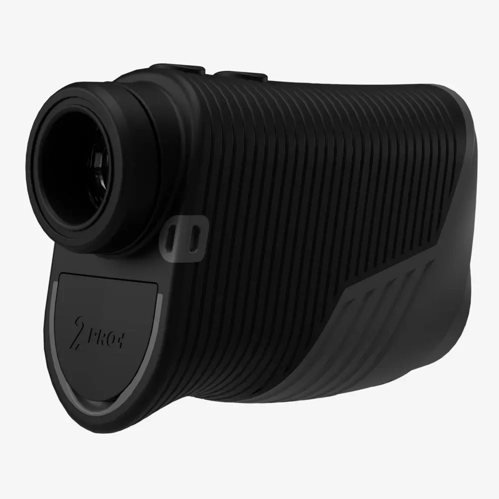 A black, compact, and modern-looking handheld device with a ribbed texture, a prominent circular lens on the left side, and a panel labeled Z Pro+ on the front—one of the best deals under $50.