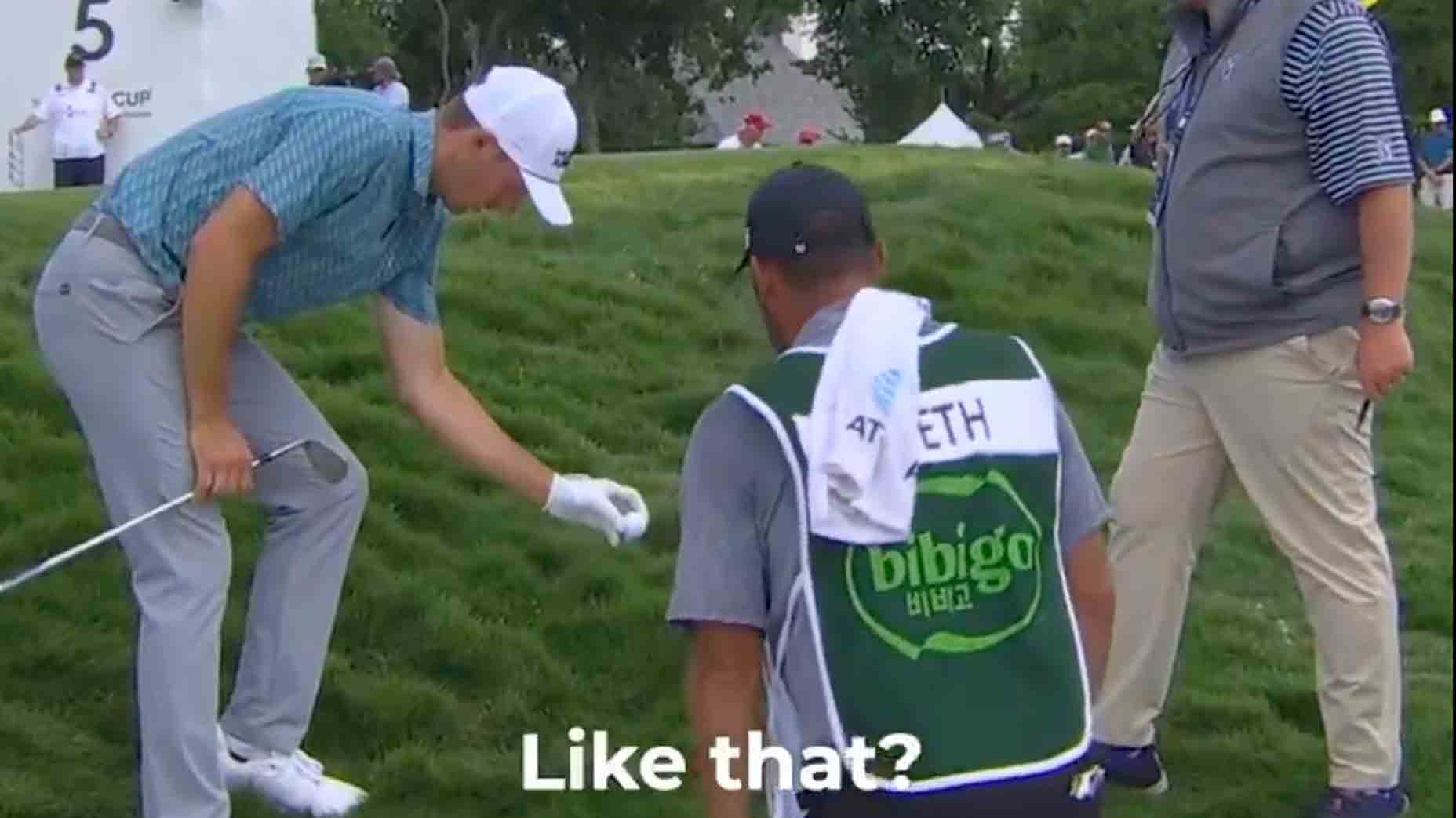 ‘Wow, what a break’: Rules benefit Jordan Spieth — and so do his left fingers 