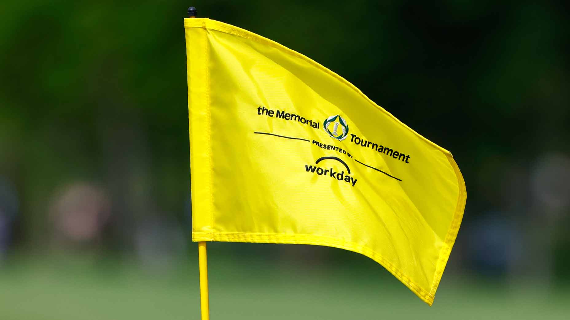 2026 Memorial Tournament Saturday TV coverage: Yellow flag on green at Muirfield Village.