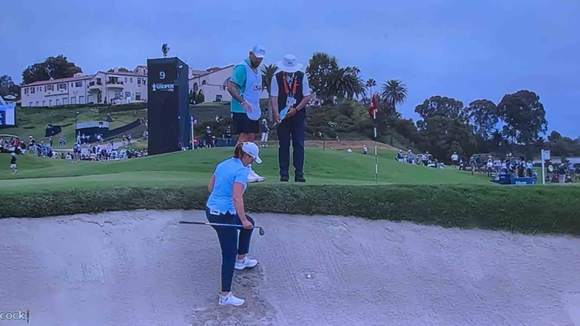 Awkward bunker lie frustrates Women’s Open pro. And then she’s penalized 