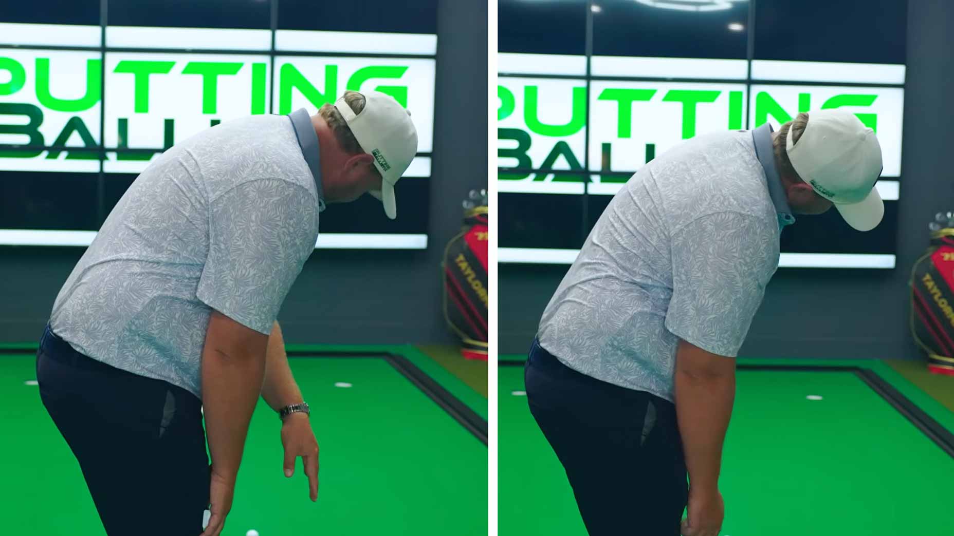 Improve putting alignment by changing how you look at the hole