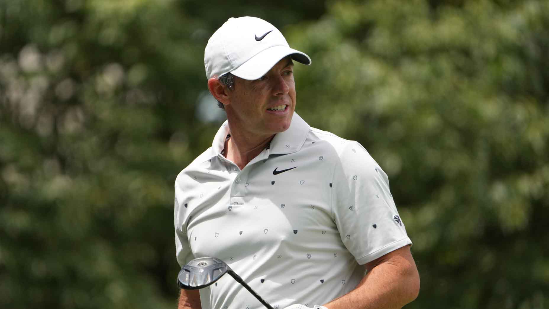 Rory McIlroy looks on during the Memorial
